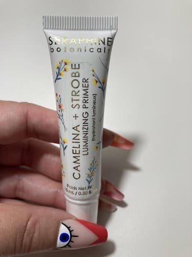 Seraphine Botanicals Camelina+Strobe Luminizing Primer Peach Glow 15ml .5oz NIB - Thumbnail 3
