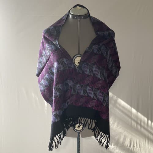 Museum Of Fine Arts Boston Art Deco Wool Muffler Scarf Shawl Vintage Japan IOP - Thumbnail 8