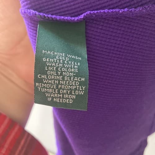 Lauren Jeans Co Ralph Lauren Womens Purple Waffle-knit Fit N Flare Dress Small - Thumbnail 5