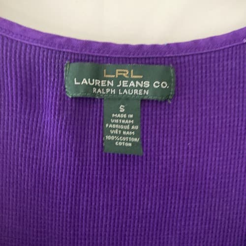 Lauren Jeans Co Ralph Lauren Womens Purple Waffle-knit Fit N Flare Dress Small - Thumbnail 3