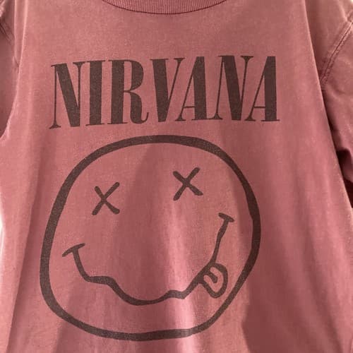 NIRVANA SMILEY FACE KIDS YOUTH PINK GRAPHIC TEE TSHIRT SIZE 4 COTTON ON KIDS - Thumbnail 2