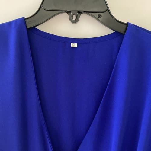 Womens Plus Size XL Cobalt Blue Romper Jumpsuit Extra Large - Thumbnail 6