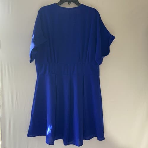 Womens Plus Size XL Cobalt Blue Romper Jumpsuit Extra Large - Thumbnail 2
