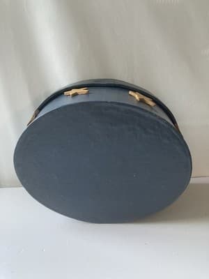 Vintage 90s Celestial Stars Sky Paper Mache Oval Trinket Lidded Box Astral - Thumbnail 10
