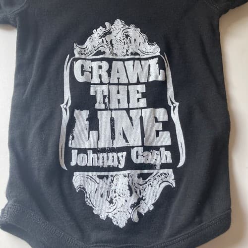Johnny Cash Black Logo One Piece Infant baby Size 6 Months Crawl the Line - Thumbnail 4