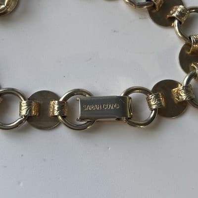 Vintage Sarah Coventry Etched Floral Link Bracelet Lot of 2 Goldtone+Silvertone - Thumbnail 21