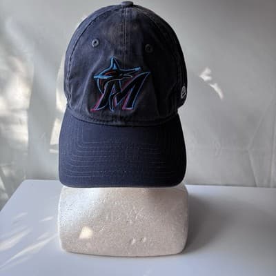 Miami Marlins Baseball New Era 49 Forty Fitted Hat Cap Graphite Gray XX-Large