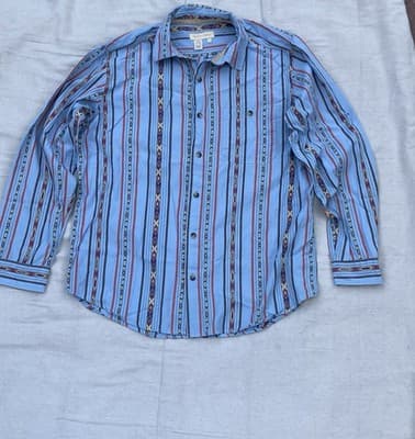 VTG? Territory Ahead Aztex Woven Textile Southwestern Button Up Shirt Mens Large - Thumbnail 12
