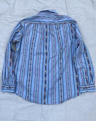 VTG? Territory Ahead Aztex Woven Textile Southwestern Button Up Shirt Mens Large - Thumbnail 3