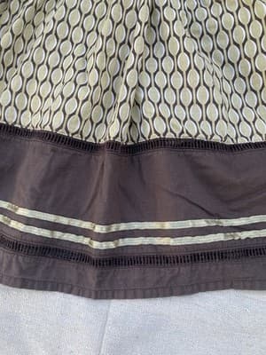 Vintage Y2K Donna Karen New York A Line Skirt Retro Print Eyelet DNKY JEANS SZ 8 - Thumbnail 18