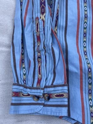 VTG? Territory Ahead Aztex Woven Textile Southwestern Button Up Shirt Mens Large - Thumbnail 15