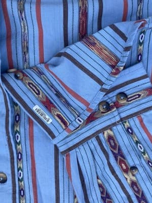 VTG? Territory Ahead Aztex Woven Textile Southwestern Button Up Shirt Mens Large - Thumbnail 8