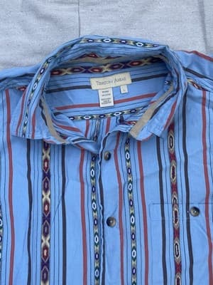 VTG? Territory Ahead Aztex Woven Textile Southwestern Button Up Shirt Mens Large - Thumbnail 6