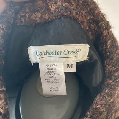 Vintage Y2K Coldwater Creek Tiger Tapestry Vest Jacket Fuzzy Collar Mob Wife M - Thumbnail 10