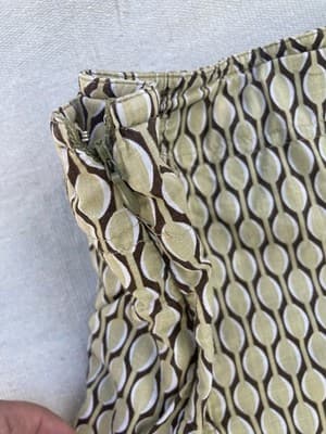 Vintage Y2K Donna Karen New York A Line Skirt Retro Print Eyelet DNKY JEANS SZ 8 - Thumbnail 14