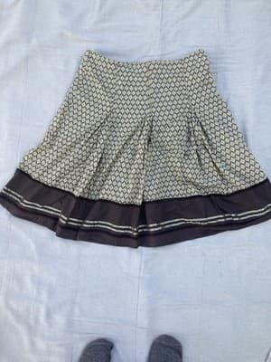 Vintage Y2K Donna Karen New York A Line Skirt Retro Print Eyelet DNKY JEANS SZ 8 - Thumbnail 19