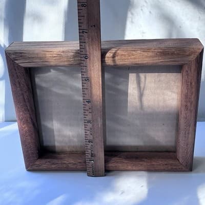 Vintage Solid Wood Oak Picture Frame Rectangle 1980s Natural Finish 6X8 Minimal - Thumbnail 3
