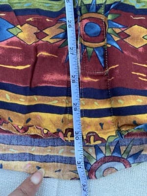 VTG? Territory Ahead Aztex Southwes Geo Button Up Shirt Mens Large Short Sleeve - Thumbnail 5
