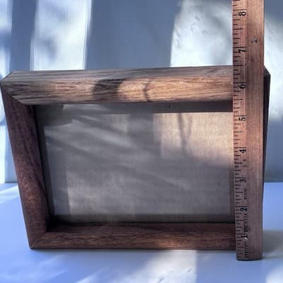Vintage Solid Wood Oak Picture Frame Rectangle 1980s Natural Finish 6X8 Minimal - Thumbnail 4