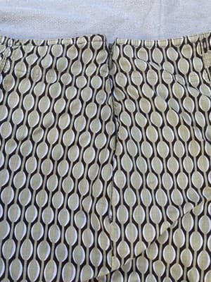 Vintage Y2K Donna Karen New York A Line Skirt Retro Print Eyelet DNKY JEANS SZ 8 - Thumbnail 11