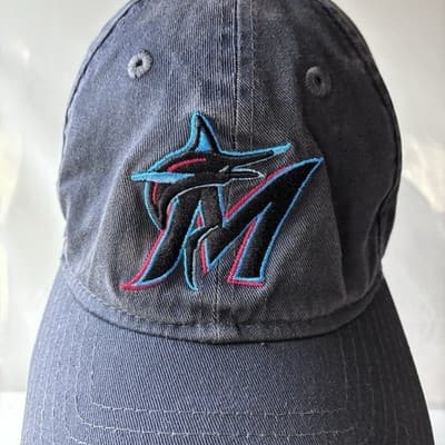 Miami Marlins Baseball New Era 49 Forty Fitted Hat Cap Graphite Gray XX-Large - Thumbnail 3