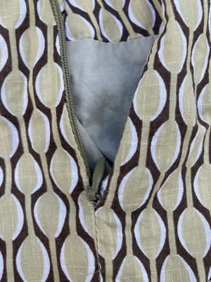 Vintage Y2K Donna Karen New York A Line Skirt Retro Print Eyelet DNKY JEANS SZ 8 - Thumbnail 9
