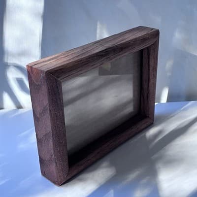 Vintage Solid Wood Oak Picture Frame Rectangle 1980s Natural Finish 6X8 Minimal - Thumbnail 16