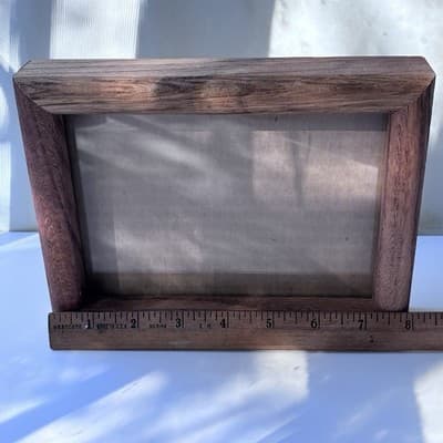 Vintage Solid Wood Oak Picture Frame Rectangle 1980s Natural Finish 6X8 Minimal - Thumbnail 2