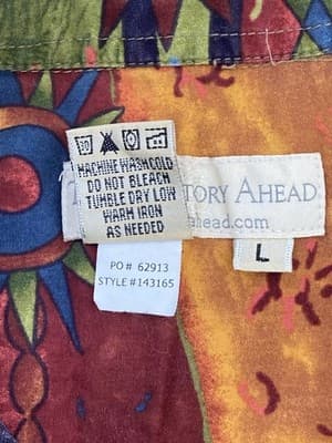VTG? Territory Ahead Aztex Southwes Geo Button Up Shirt Mens Large Short Sleeve - Thumbnail 4