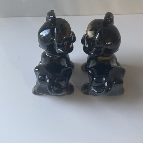 Vintage Anthropomorphic Bulls Cows Redware Salt & Pepper Shakers Japan - Thumbnail 8