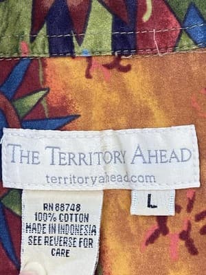 VTG? Territory Ahead Aztex Southwes Geo Button Up Shirt Mens Large Short Sleeve - Thumbnail 3