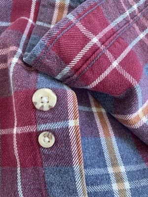 VTG Carhartt Heavy Weight Flannel Button Up Shirt Mens Medium Workwear Grunge - Thumbnail 9
