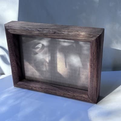 Vintage Solid Wood Oak Picture Frame Rectangle 1980s Natural Finish 6X8 Minimal - Thumbnail 15