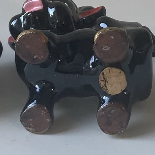 Vintage Anthropomorphic Bulls Cows Redware Salt & Pepper Shakers Japan - Thumbnail 11