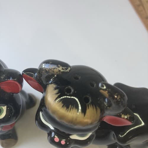 Vintage Anthropomorphic Bulls Cows Redware Salt & Pepper Shakers Japan - Thumbnail 16