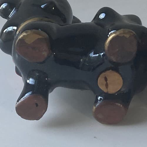 Vintage Anthropomorphic Bulls Cows Redware Salt & Pepper Shakers Japan - Thumbnail 9
