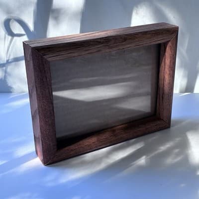 Vintage Solid Wood Oak Picture Frame Rectangle 1980s Natural Finish 6X8 Minimal - Thumbnail 14
