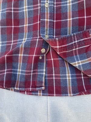VTG Carhartt Heavy Weight Flannel Button Up Shirt Mens Medium Workwear Grunge - Thumbnail 18