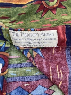 VTG? Territory Ahead Aztex Southwes Geo Button Up Shirt Mens Large Short Sleeve - Thumbnail 15