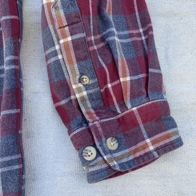 VTG Carhartt Heavy Weight Flannel Button Up Shirt Mens Medium Workwear Grunge - Thumbnail 16