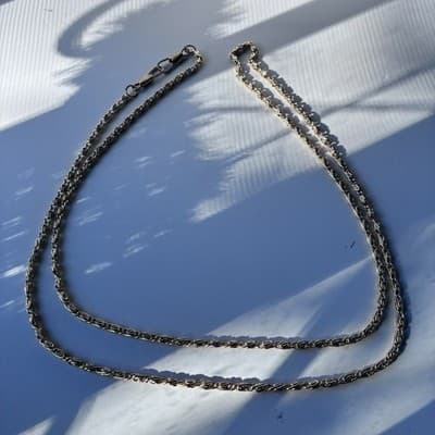Vintage Gold Tone Long Byzantine Chain Necklace Yellow Gold Tone Retro Statement - Thumbnail 7