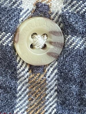 VTG Carhartt Heavy Weight Flannel Button Up Shirt Mens Medium Workwear Grunge - Thumbnail 8