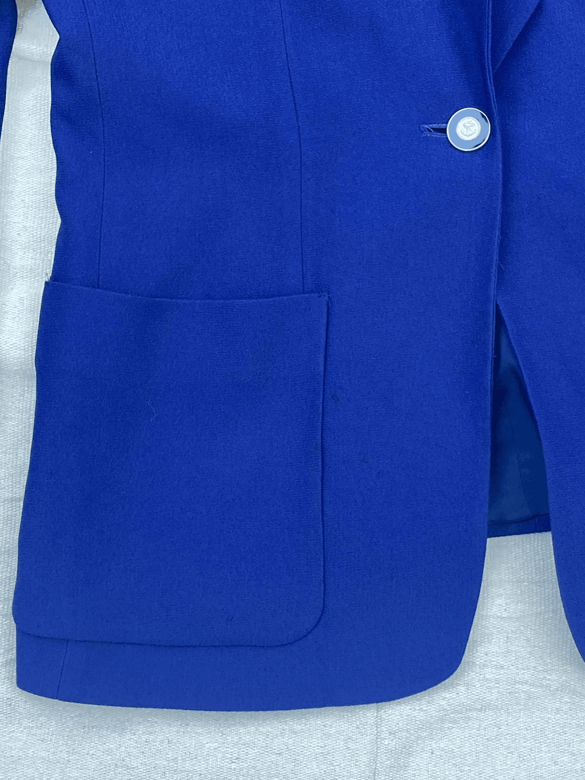 Vintage Liz Claiborne Nautical Blazer Emroidered Crest Blue Preppy 6P READ DESC - Thumbnail 13