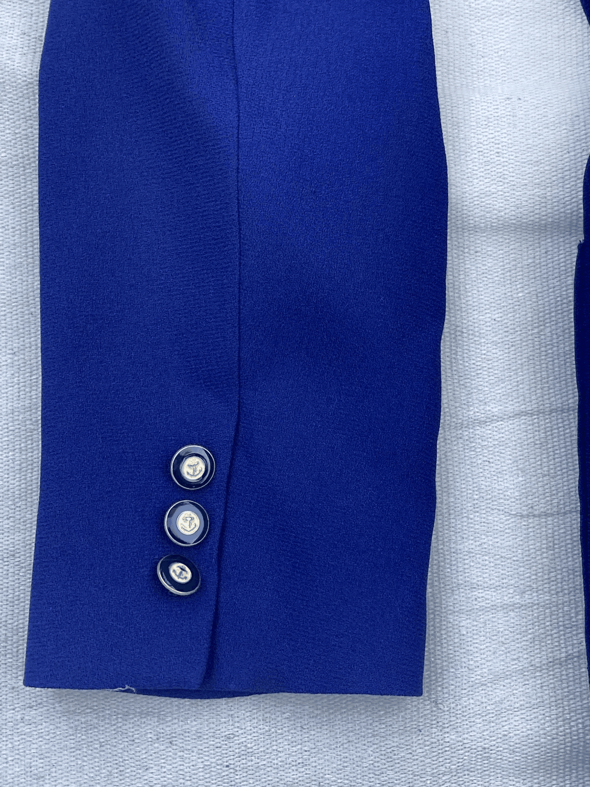 Vintage Liz Claiborne Nautical Blazer Emroidered Crest Blue Preppy 6P READ DESC - Thumbnail 17