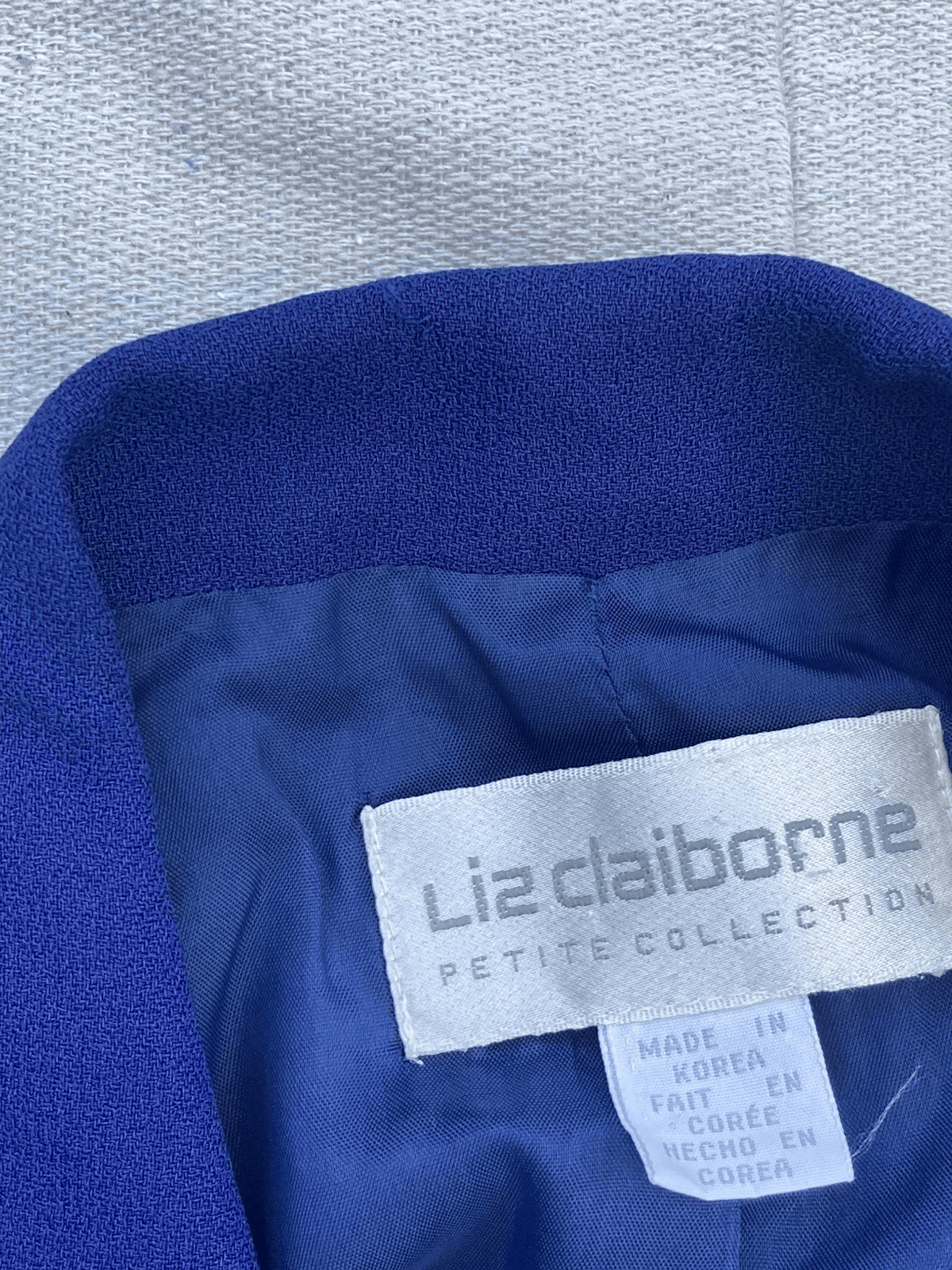 Vintage Liz Claiborne Nautical Blazer Emroidered Crest Blue Preppy 6P READ DESC - Thumbnail 15
