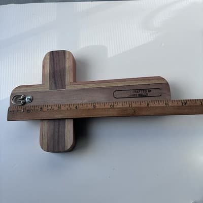 Vintage Solid Wood Hand Made Cross Crucifix Wall Hanging Catholic Christianity - Thumbnail 6