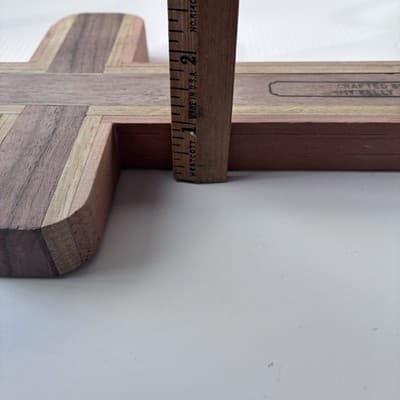 Vintage Solid Wood Hand Made Cross Crucifix Wall Hanging Catholic Christianity - Thumbnail 8