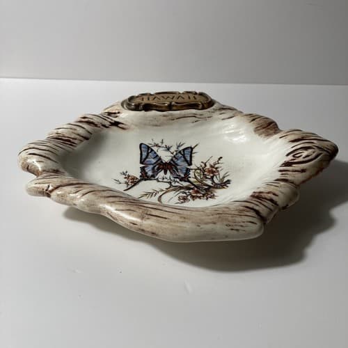 Treasure Craft USA Vintage Ceramic Boho Butterfly Hawaii Ashtray Trinket Dish - Thumbnail 4