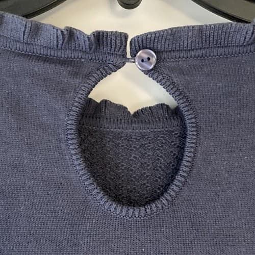 Vintage Xhilaration Target Victorian Style Knit Sweater XXL Slate Blue Coquette - Thumbnail 8