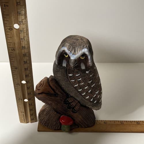 Peruvian Ceramic Owl Handmade Vintage Casals Peru Collectible Owl Figurine - Thumbnail 2